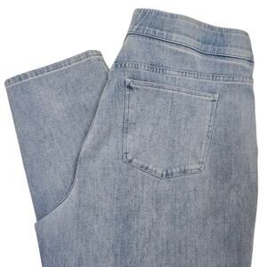 Soft Surroundings Ultimate Denim Pull-On Crop Jeans Light Wash Size L